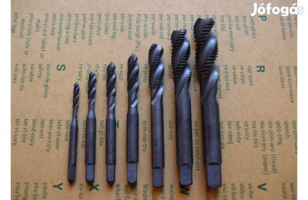 Új menetfúró készlet 7db-os 3-12 mm HSS nitridált