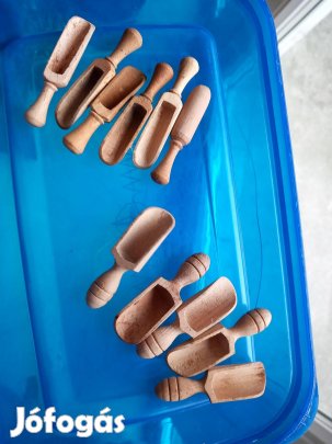 Új mini fa fűszerkanál készlet 6db-os