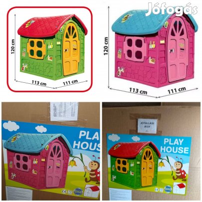 Új műanyag játszóház 1 év garanciával