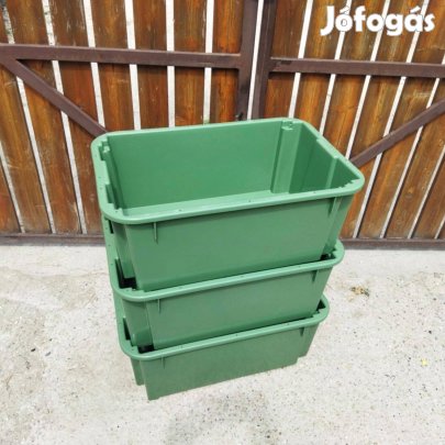 Új műanyag szüretelő láda szerszámos tároló szerszám alkatrész autó