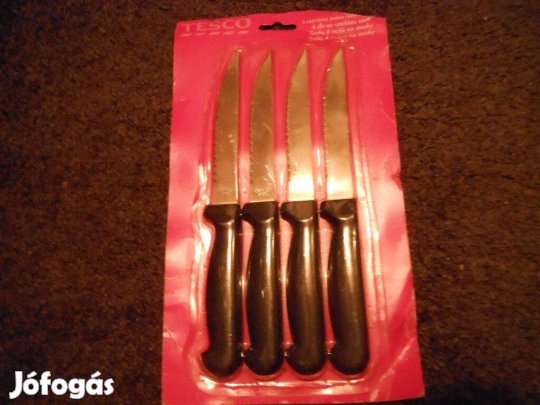Új müanyagnyelű recés kések 4dbos szett 1200-