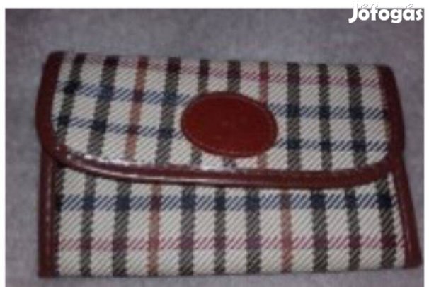 Új műbőr kockás pénztárca 18x11x2 cm irattartó