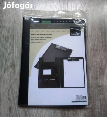Új műbőr mappa jegyzettömbbel számológéppel 33x25