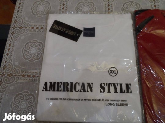 Új nagy méretű férfi póló hosszú ujjú XXl-es