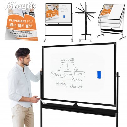 Új nagymeretű 180x90 Kamelleo mobil whiteboard mágnes tábla