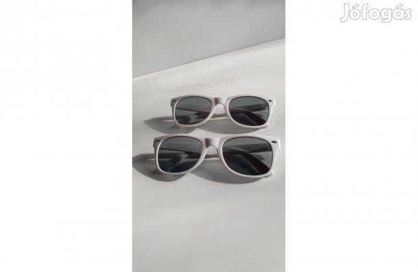 Új napszemüveg fehér kerettel UV 400 védelemmel darabár