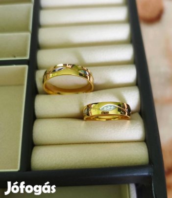 Új nemesacél köves gyűrű