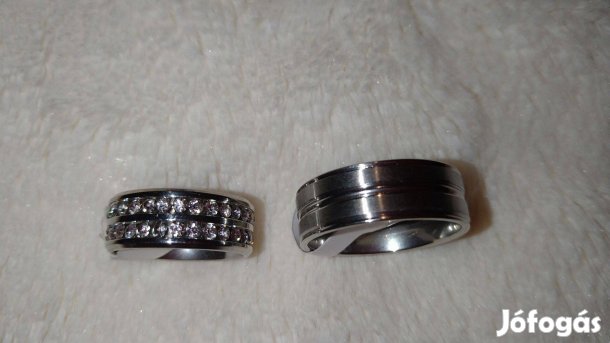 Új nemesacél páros gyűrű