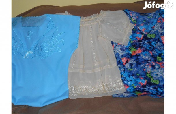 Új női blúz, színes, hímzett, elegáns, márkás. Kb: L, XL