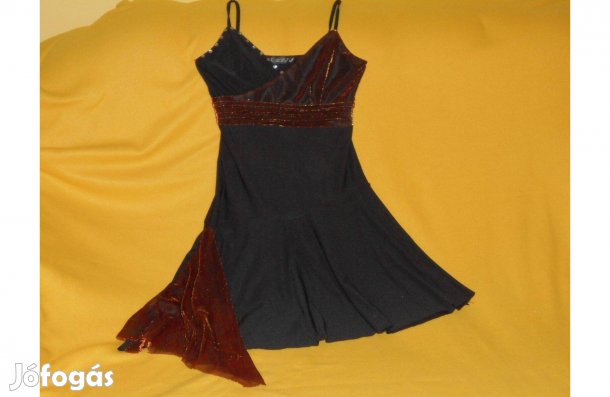 Új női gyönyörű, fekete alkalmi ruha. Díszes, strasszköves. S -M