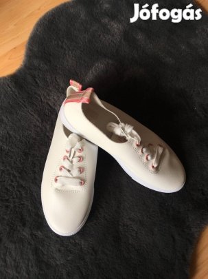 Új női/lányka fehér tornacipő 36 és pólóruha XS