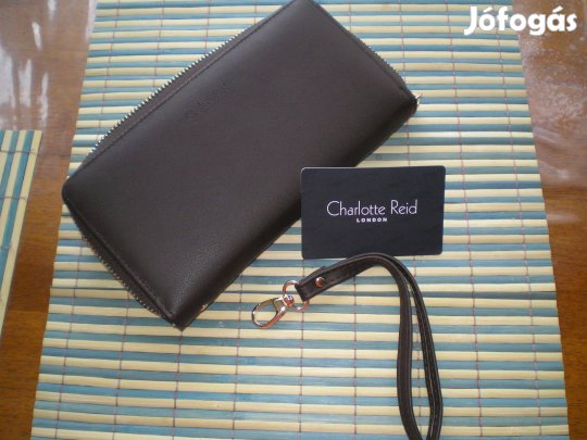 Új női nagy pénztárca clutch sötétbarna színben