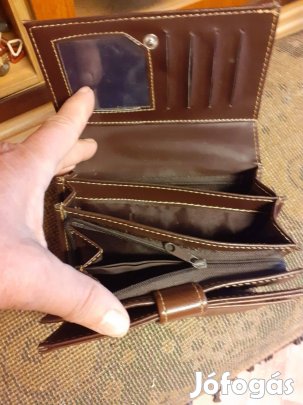 Új női pénztárca barna 11x15