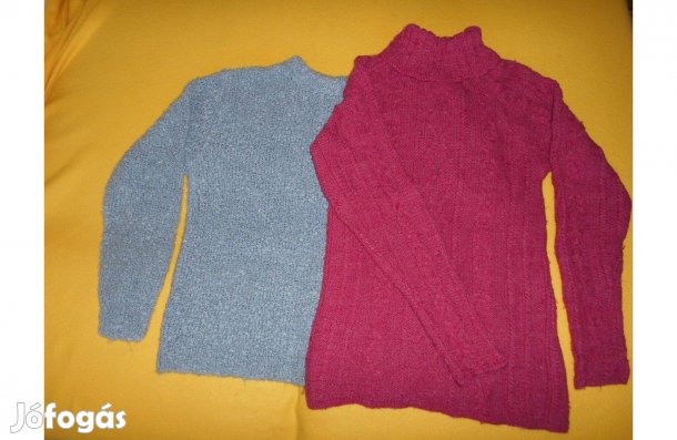 Új női pulóver, kötött, csinos, meleg. Mályva és szürke. M-es