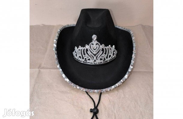 Új női strasszos cowboy kalap / 58-as