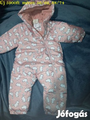 Új nyuszis gyerek overál , kislány babaoverál 5900ft