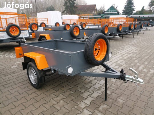 Új olcsó utánfutó! - 100x180 cm - Rendszámmal, 4 év műszakival!