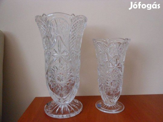 Új ólomkristály vázák 2-féle méretben - Bohémia 24% PBO