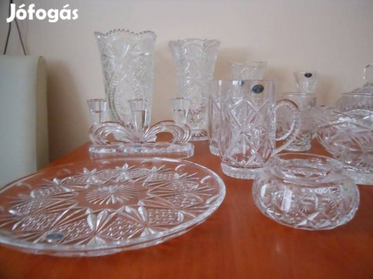 Új ólomkristály vázák, tálalók, egyéb - Bohémia 24% PBO