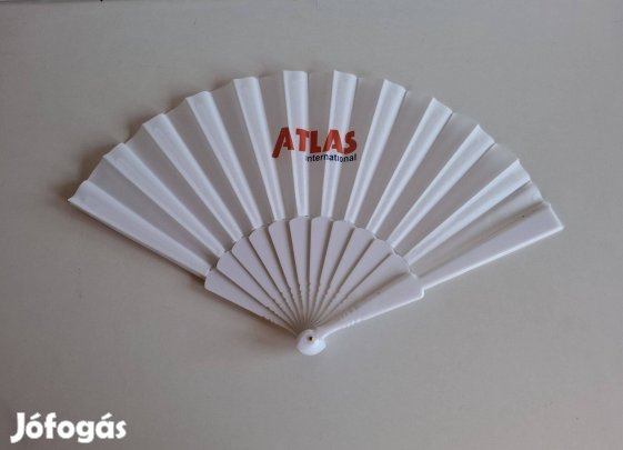 Új összecsukható kézi legyező műanyag vázzal 23 cm