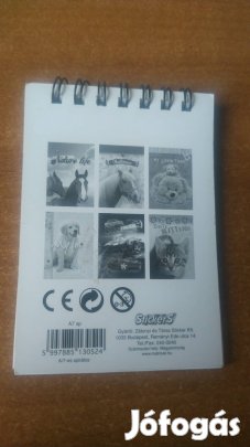 Új pici róka mintás spirál notesz, jegyzet tömb 