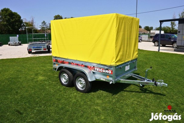 Új ponyvás utánfutó (233x132cm) rendszámmal akciósan 807.000 Ft