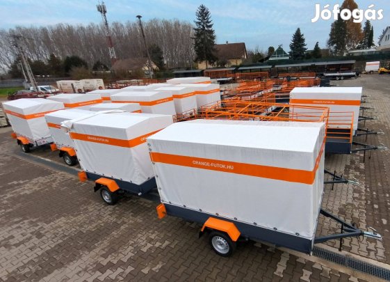 Új ponyvás utánfutó eladó 300x150 cm! Rendszámmal+4 év műszakival