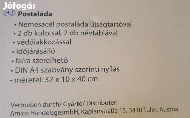 Új postaláda újságtartóval