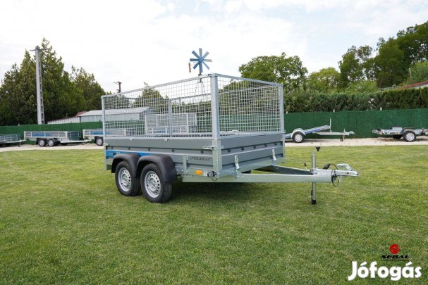 Új rácsos utánfutó (263x150cm) rendszámmal akciósan 917.000 Ft