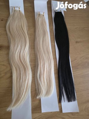 Új ragasztó csíkos póthaj szőke, fekete