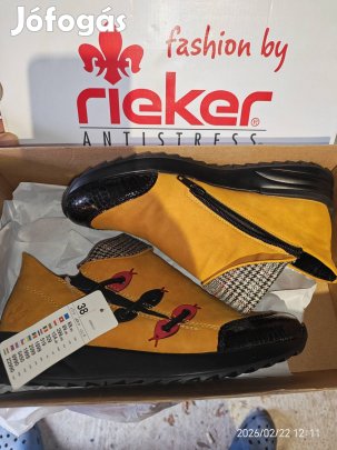 Új rieker memory 38as nubuk bőr cipő