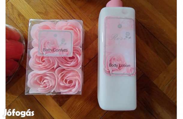 Új rose body lotion és 6 db rózsa szappan eladó