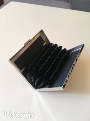 Új rozsdamentes acél Cinza kártyatartó-névjegykártya tartó