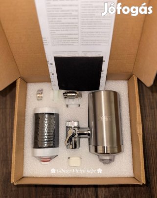 Új rozsdamentes acél csapra szerelhető víztisztító, vízszűrő