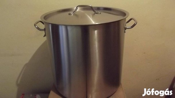 Új rozsdamentes ipari acél edény fedővel 51 liter 72 liter 100 liter
