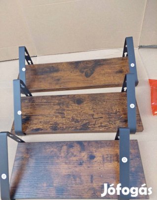 Új rusztikus barna 3db os polc Külömböző hosszuak
