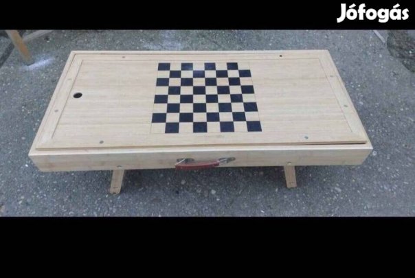 Új sakktáblás 3 in 1 társasjáték, kirakó, puzzle asztal