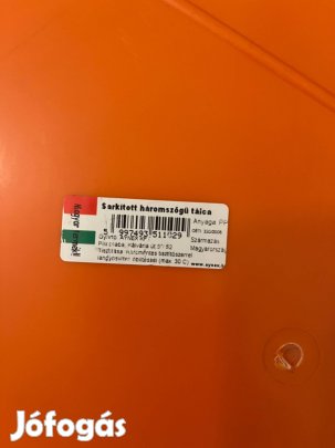 Új sarkított háromszögletű narancssárga tálca!