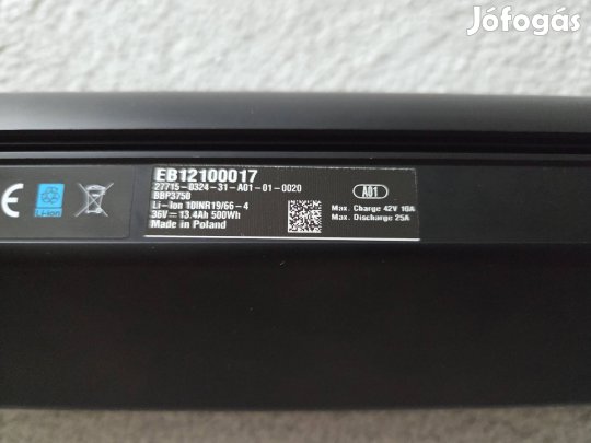 Új smart system bosch powertube ebike akkumulátor 500Wh