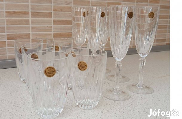 Új soha nem használt Cristal d'Arques ólomkristály pohárkészlet 12db