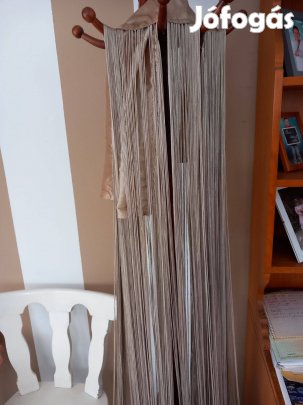Új spagetti függöny O arany színbe 90x280cm 4db van