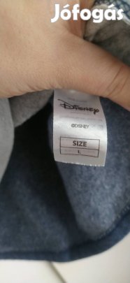 Új stitch kék szürke mintás írásos kapucnis termo crop pulcsi 
