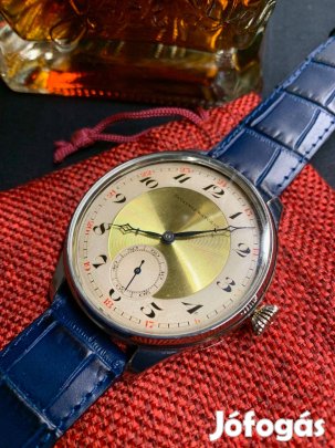 Új svájci bicolor Tavannes zsebóra beépítés karóra üveg hátlappal