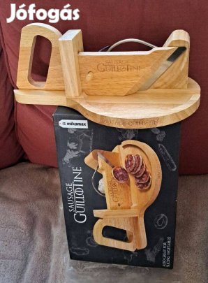 Új szalámi / kolbász szeletelő design fa guillotine
