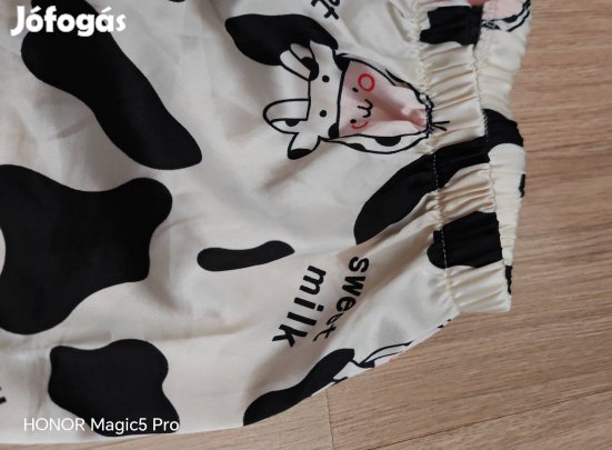 Uj szaténos bocis női pizsi nadrág M