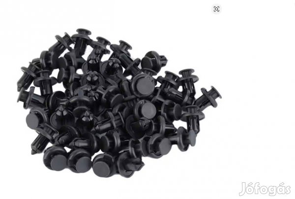 Új szegecsek, patentek,műanyag rögzítő szegecs, fekete kivitel,