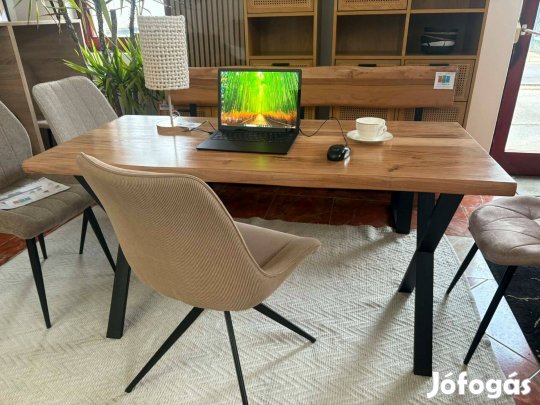 Új szélezetlen akácfa íróasztal számítógépasztal