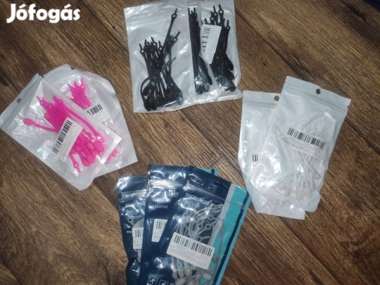 Új szilikon cipőfűző 12 db - 4 szín (fekete, fehér, pink, szürke)