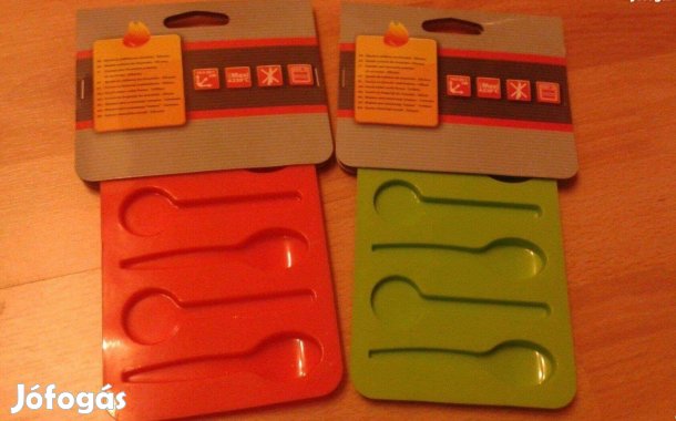 Új szilikon forma, csoki kanál és praliné készítő, jégkockatartó