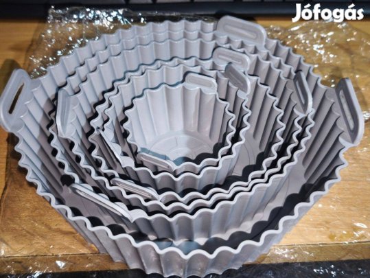 Új szilikon kosár - 6 db (szürke) + Ajándék mikrós krumpli főző zsák